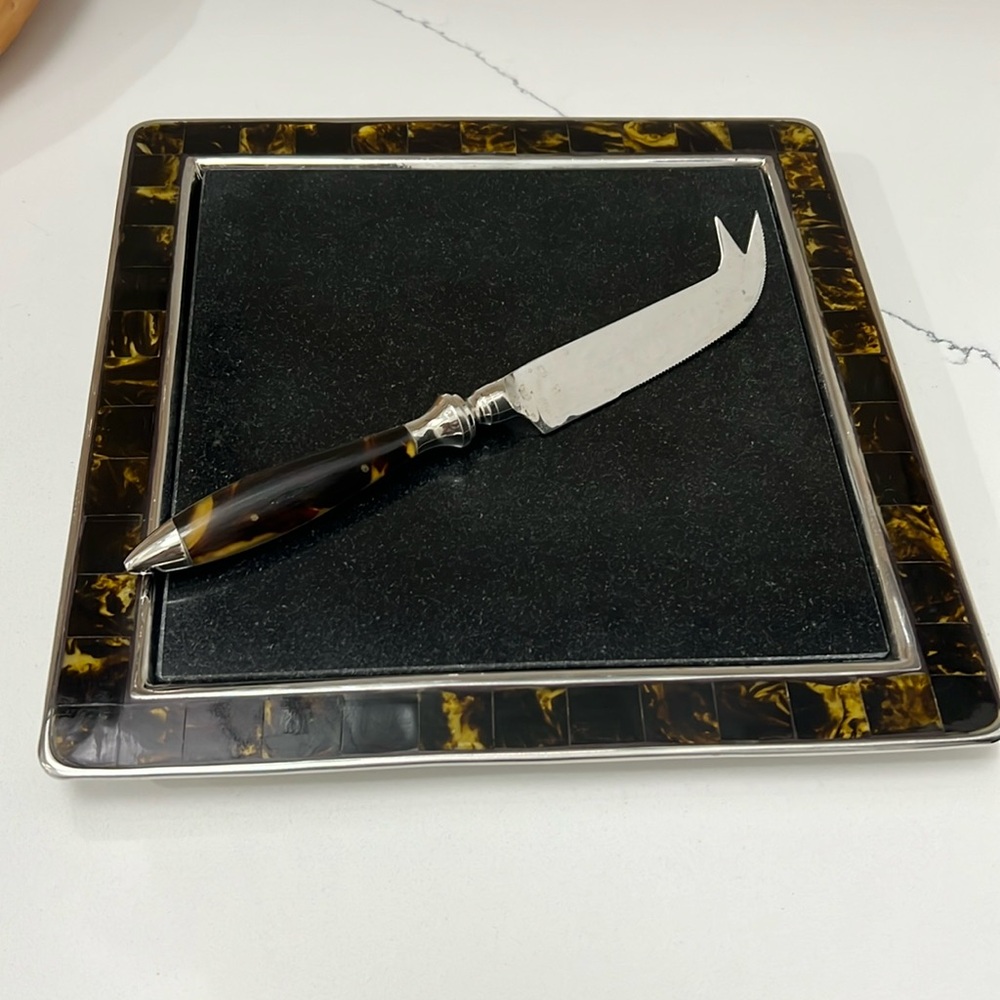 Ralph lauren tortoise granite cheese board